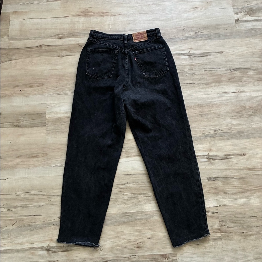 Levi’s High Waist Women's Black Straight Leg Jeans - Picture 11 of 12